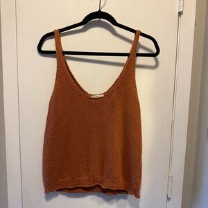 BP Burnt Orange Sleeveless Knit Tank Top
